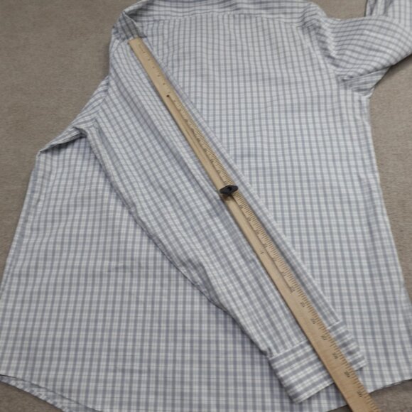 Ministry of Supply Shirt 2XL Gray White Plaid Performance - Picture 8 of 9